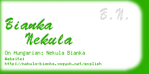 bianka nekula business card